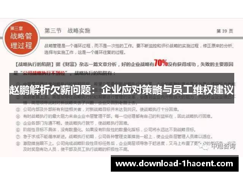 赵鹏解析欠薪问题：企业应对策略与员工维权建议