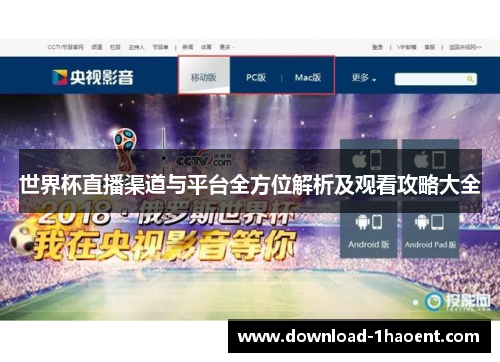 世界杯直播渠道与平台全方位解析及观看攻略大全